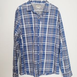 L.L.Bean Plaid Hiking Fishing Shirt